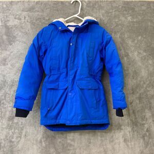 Lands’ End Down winter jacket Boy's M (8) Youth Blue Grow A Long